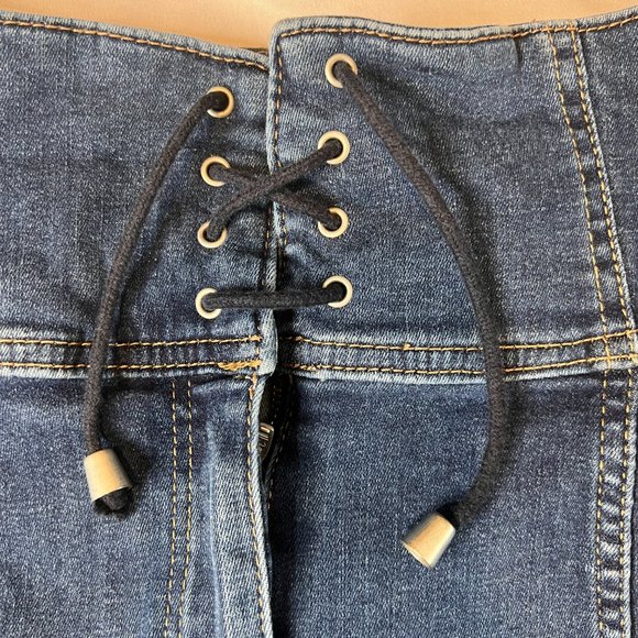 Free People Lace Up Modern Femme High Waisted Mini Skirt Size 2 - Picture 5 of 9